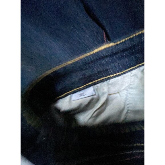 Shyger Series Women XL Patchwork Sequin Bootcut Jeans Dark Blue Mid-Rise Casual - Picture 4 of 10